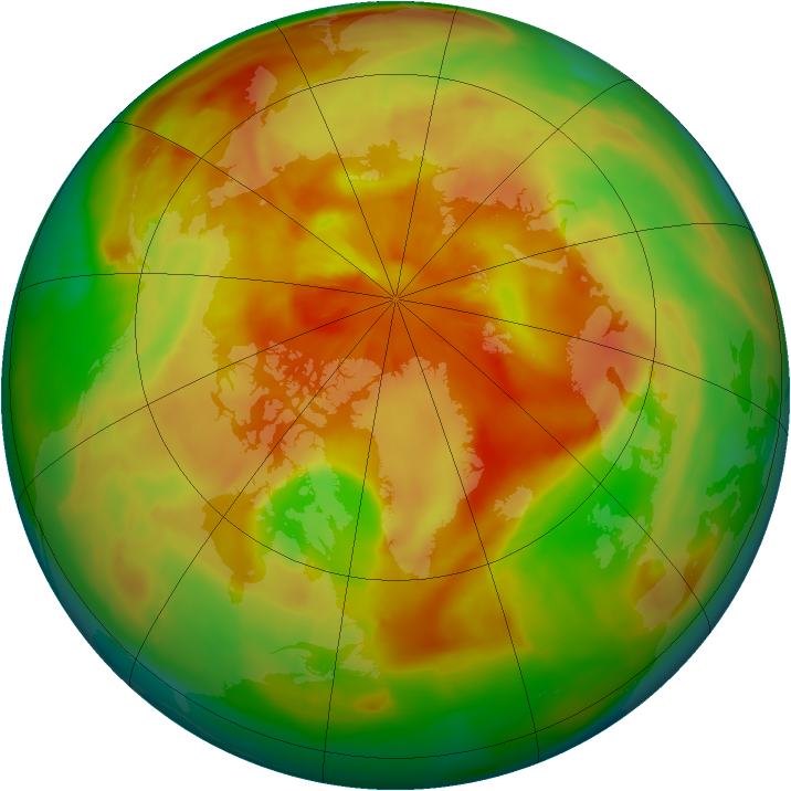 Arctic ozone map for 31 March 2009